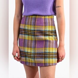 Lili Sidonio Tartan Mini Skirt (L)